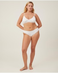 Cotton On Body - Organic Cotton Lace Triangle Padded Bralette