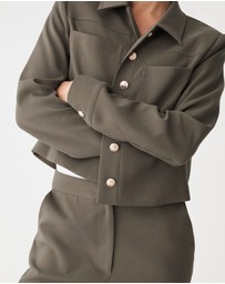 Forcast - Sadie Patch Pocket Crop Jacket