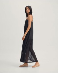 Oxford - Kristel Linen And Mesh Dress