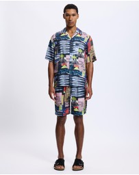 Scotch & Soda - Relaxed-Fit Tencel All-Over Printed Short-Sleeved Shirt