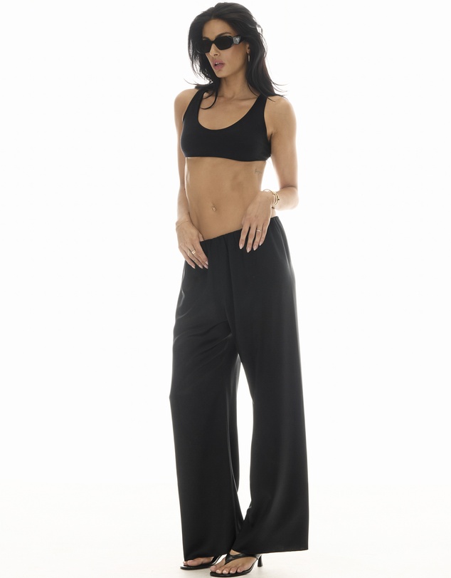 THE TALES - Waterfall Waist Satin Pants