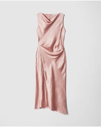 & Other Stories - Draped Satin Midi Dress