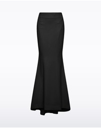 Carla Zampatti - Black Crepe Fishtail Maxi Skirt