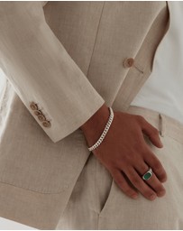 Najo - Cuban Men's Silver Bracelet (21cm)