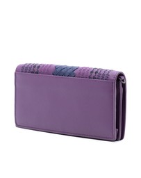 Pre-Loved by Azura Reborn - Pre-Loved Nappa Intrecciato Embroidered Continental Wallet on Chain