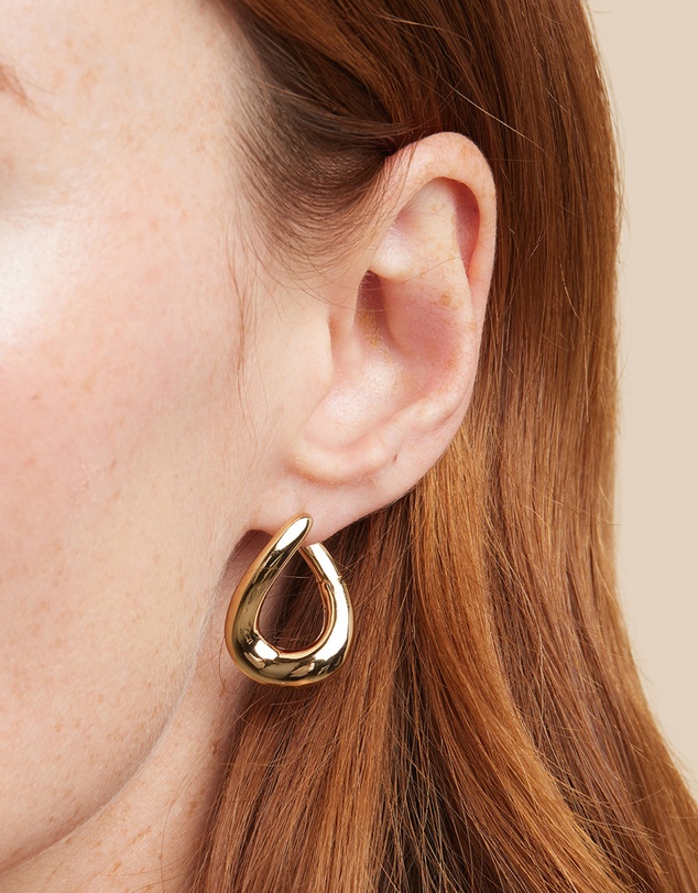 Astrid & Miyu - Molten Large 18ct Gold Plated Hoops