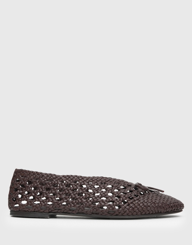 Betts - Georgia Leather Woven Ballet Flats