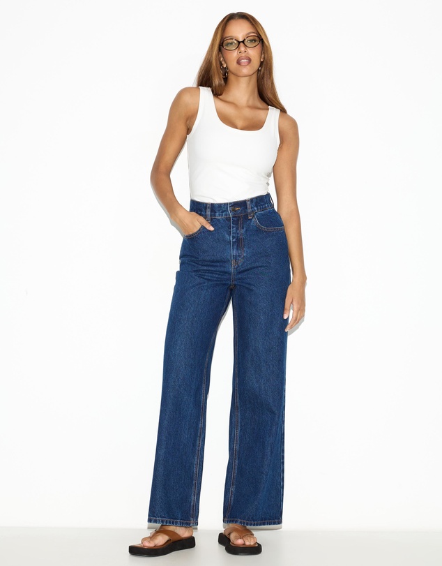Dazie - London High Waisted Wide Leg Jeans