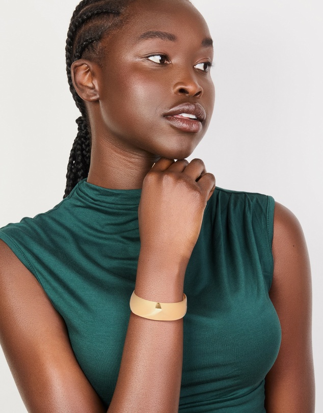 Lovisa - Waterproof Gold Plated Stainless Steel Thick Open Wrist Cuff