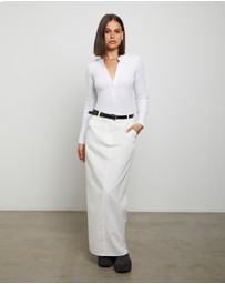 General Pants Co. Basics - Button Front Long Sleeve Bodysuit