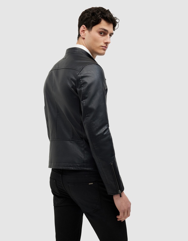 Politix - Danny Faux Leather Biker Jacket