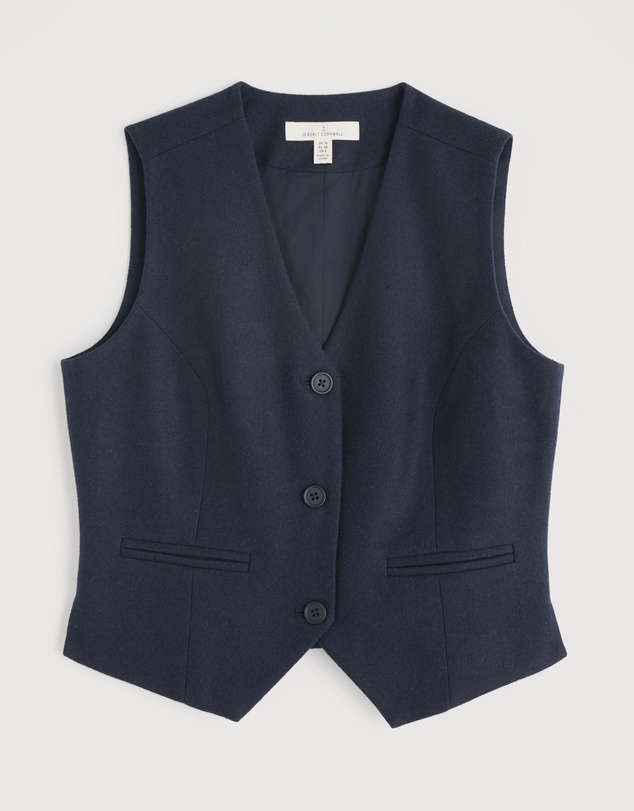 Seasalt - Lowena V-Neck Wool-Blend Waistcoat