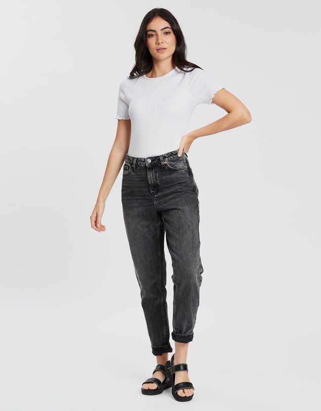 TOPSHOP - Washed Mom Jeans
