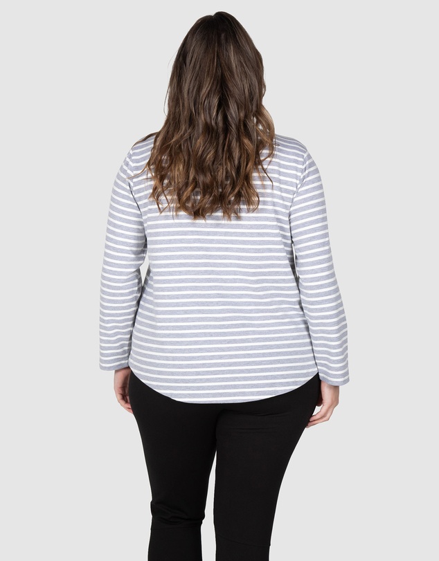 Love Your Wardrobe - Torquay Stripe Long Sleeve Tee