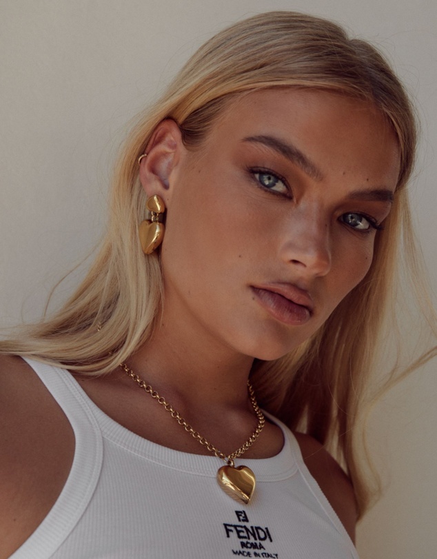 CENDRE - Romee Heart Earrings 18k Gold