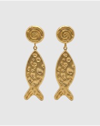 Miz Casa and Co - Fish Drop Stud Earrings