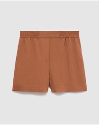 M.N.G - Textured Shorts With Contrasting Trim