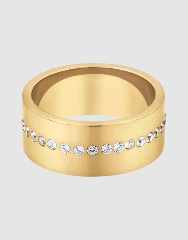 Elli Jewelry - Orbit Pavé Ring in Gold-Plated 925 Silver