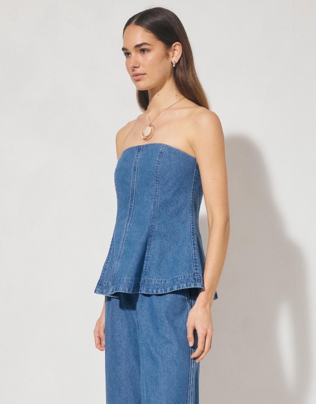 MON RENN - Indigo Denim Top