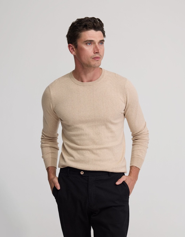 Oxford - Crew Neck Cotton Cashmere Knit