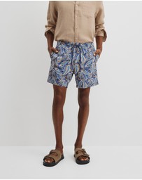 Country Road - Recycled Polyester Paisley Print Swim Short