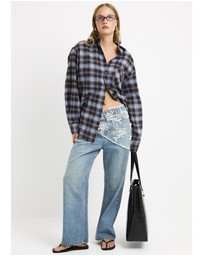 Insight - Arlo Plaid Boyfriend Long Sleeve Shirt