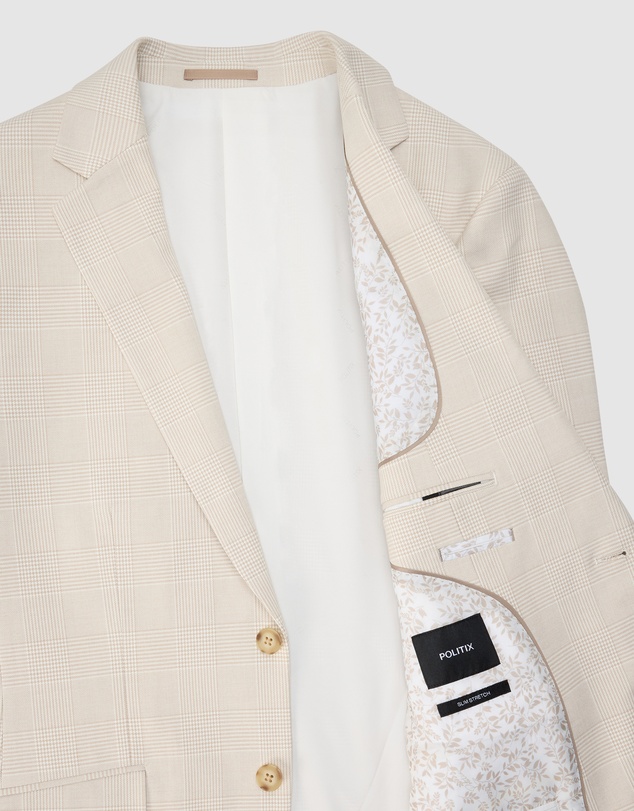 Politix - Prince Of Wales Check Tailored Jacket