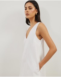 Atmos&Here - Mia A-Line Linen Blend Mini Dress