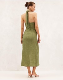 AERE - Textured Halter Midi Dress