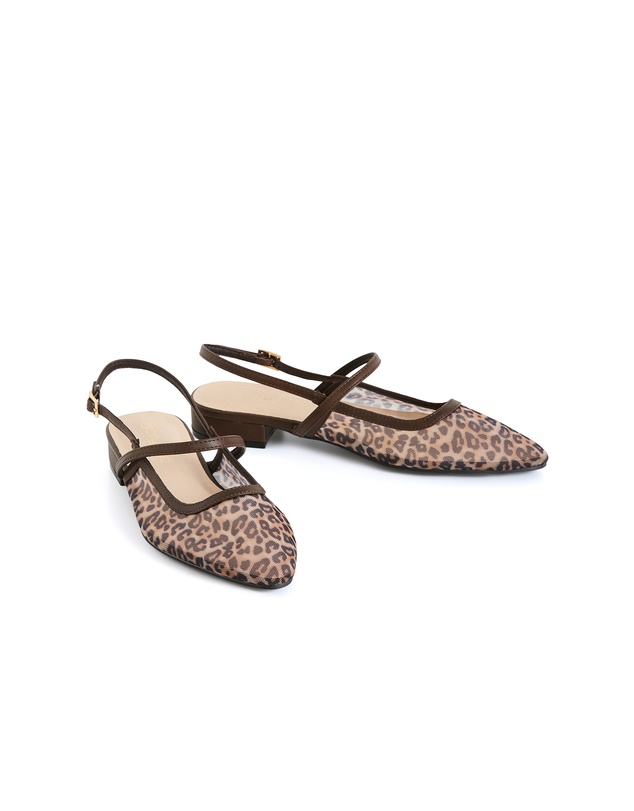 City Chic - WIDE FIT Animal Mesh Flat