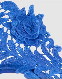 Max Alexander - Lace Crown Blue Headband Fascinator