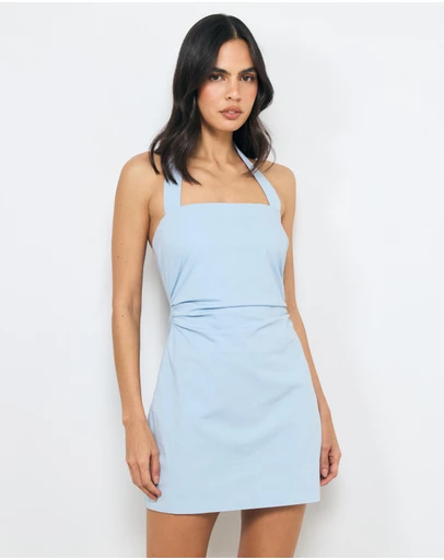 AERE - Oriane Halter Mini Dress