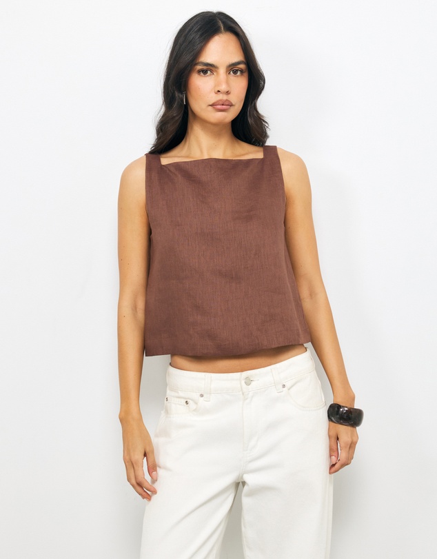 AERE - Thea Linen Tank Top