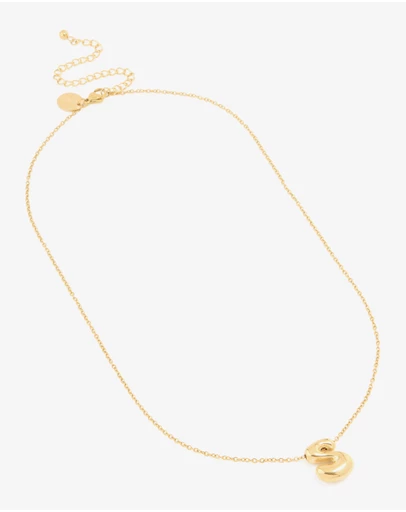 Lovisa - Waterproof Gold Plated Stainless Steel Large Bubble Letter S Necklace