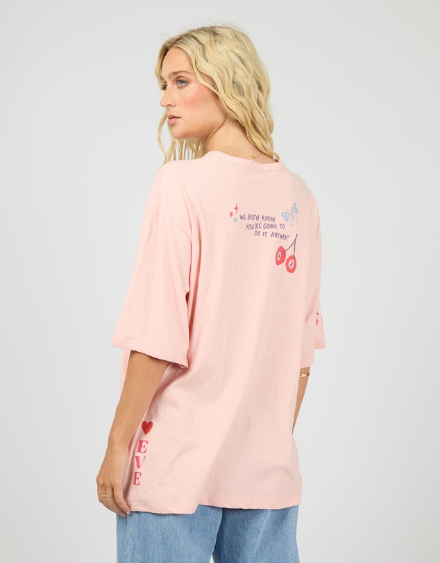 All About Eve - Snake Eyes Oversized Tee Light Pink