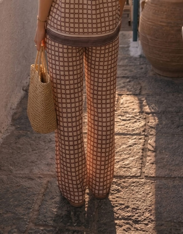 Esther & Co - Nyah Pants - Cocoa Check