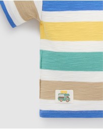 Purebaby - Striped Relaxed Tee -Kids-Babies