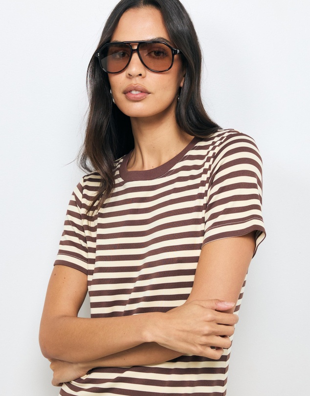 AERE - Vita Stripe T-Shirt Dress