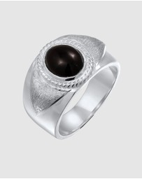 Kuzzoi - ICONIC EXCLUSIVE - Ring Male Signet Onyx 925 Sterling Silver