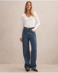 Forever New - Alice V-Neck Long Sleeves Top