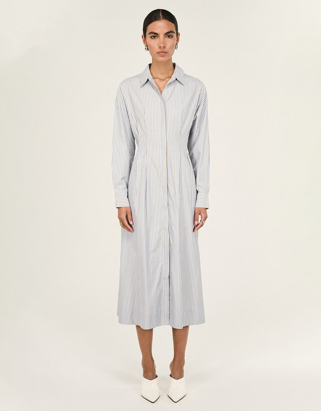 Staple the Label - Muse Stripe Midi Shirt Dress