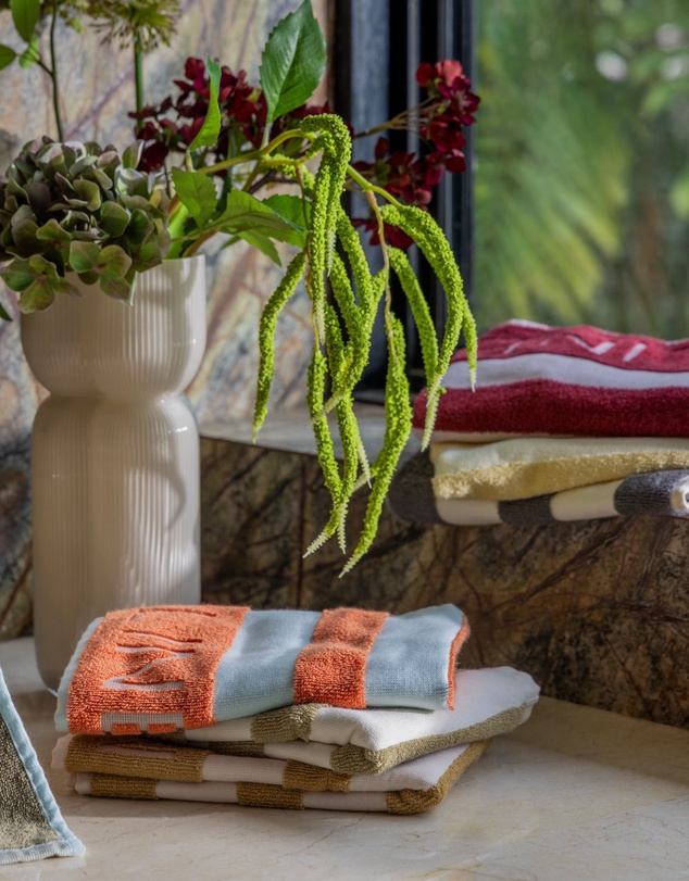 Linen House - Linen House Logo Stripe Tea Towel