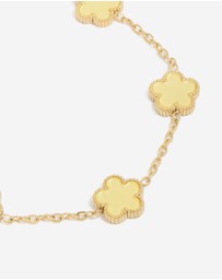 Lovisa - Waterproof Gold Plated Stainless Steel Butter Yellow Flowers Charm Bracelet