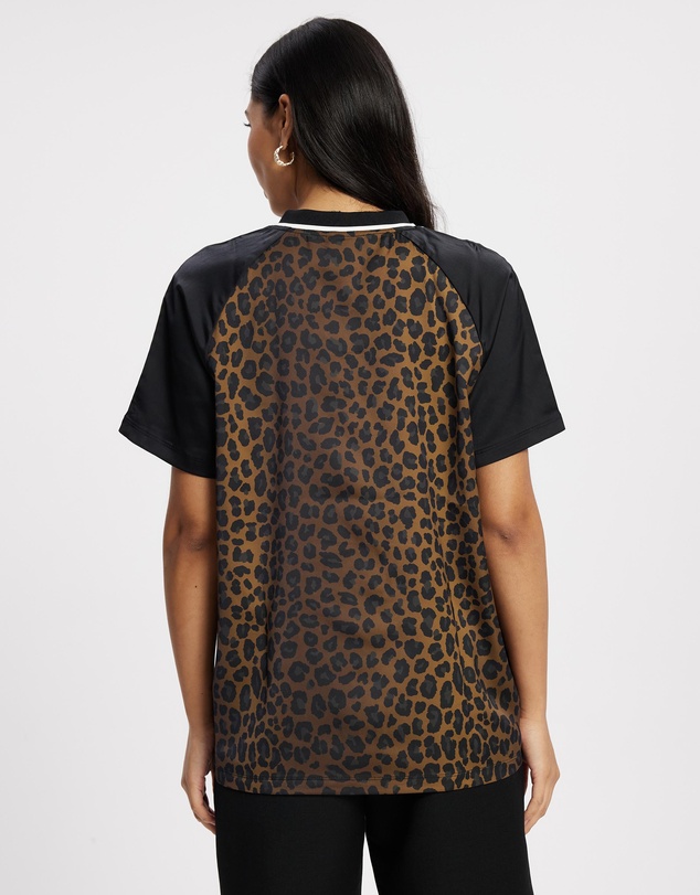 adidas Originals - Originals Leopard Satin Football Jersey