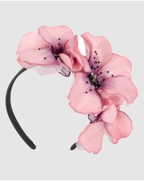 Max Alexander - Large Pink Flower Headband Fascinator