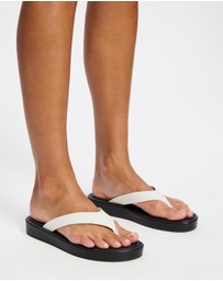 AERE - Leather Platform Thongs