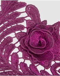 Max Alexander - Wine Lace Crown Headband Fascinator