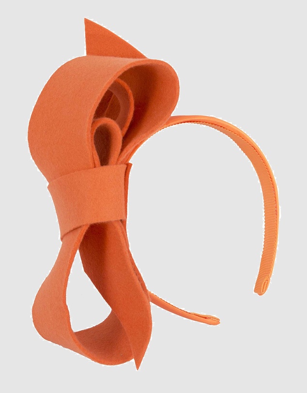 Max Alexander - Felt Orange Bow Fascinator