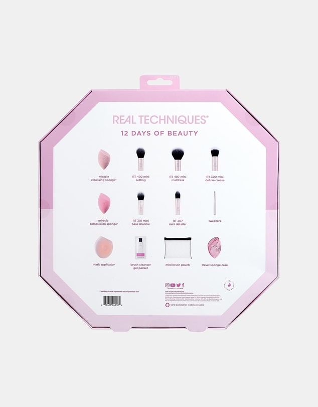 Real Techniques - 12 Days Of Glow Holiday Calendar (Valued at $84.99)