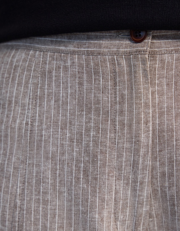 Oxford - Golide Linen Blend Pinstriped Pant